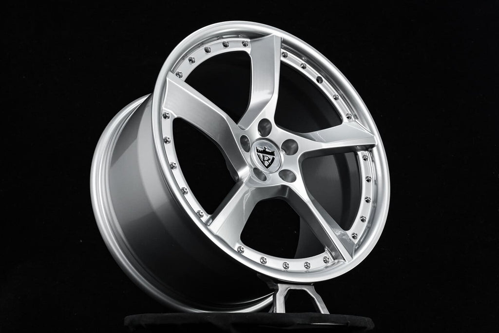 1991 Ferrari Testarossa Custom 5 Spoke Gloss Silver Forged Wheels: RV-MF01