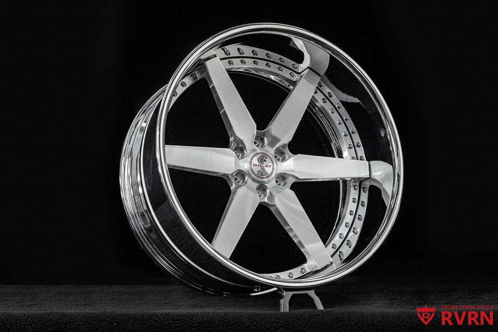 2024 F-150 Shebly Chrome & Brushed Aluminum Deep Dish 6 Spoke Wheels:RV-DF14