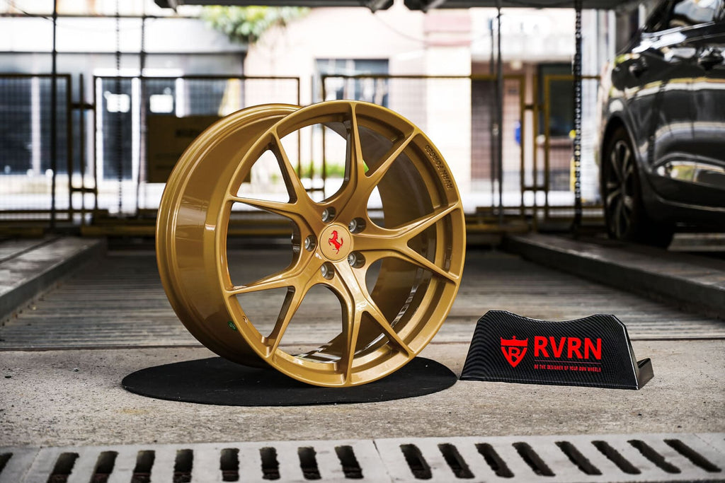 2010 Ferrari California Custom Champagne Gold Forged Wheels: RV-MF02