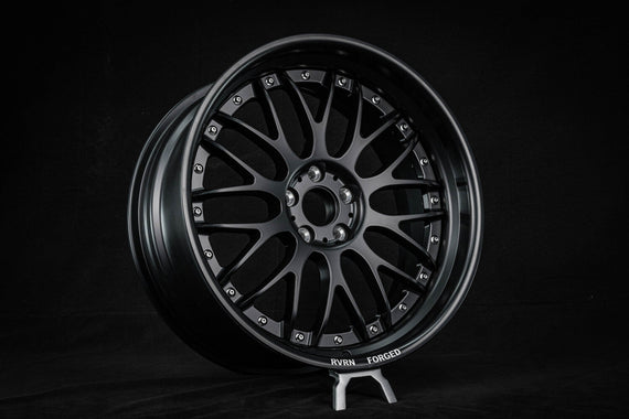 2012 Ferrari 458 Custom Matte Black Forged Wheels: RV-DC56