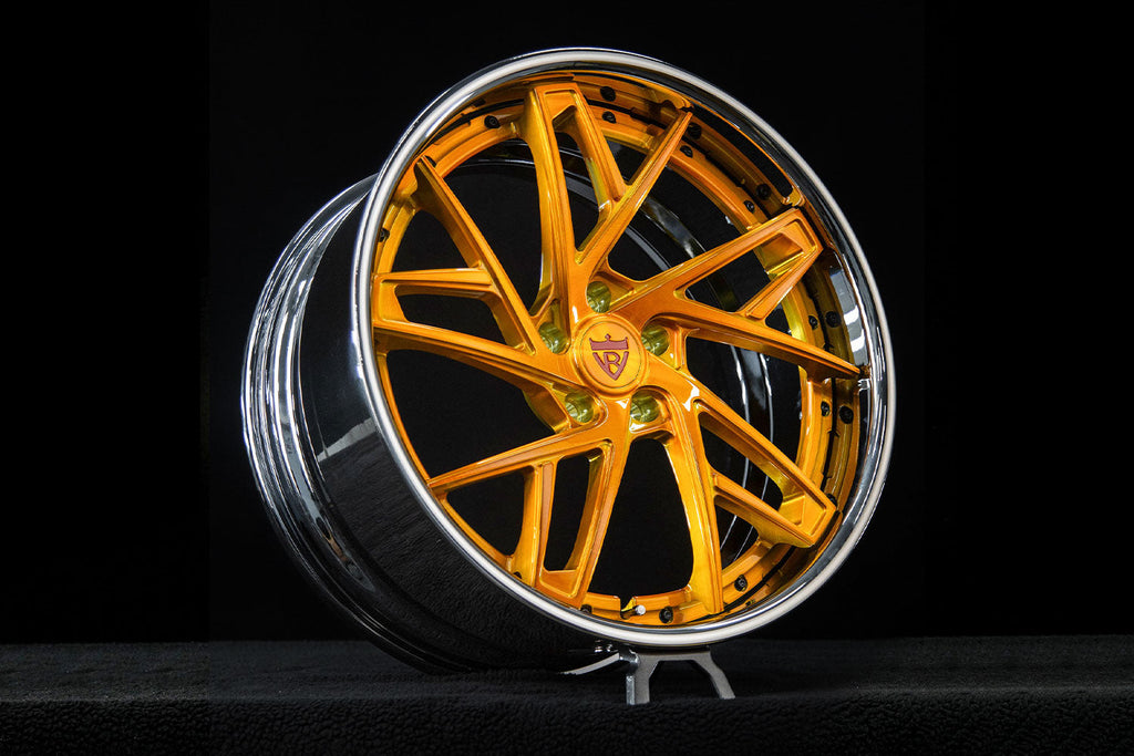 2018 Cadillac CTS-V Custom Brushed Dark Gold & Black Chrome Forged Wheels: RV-DS74