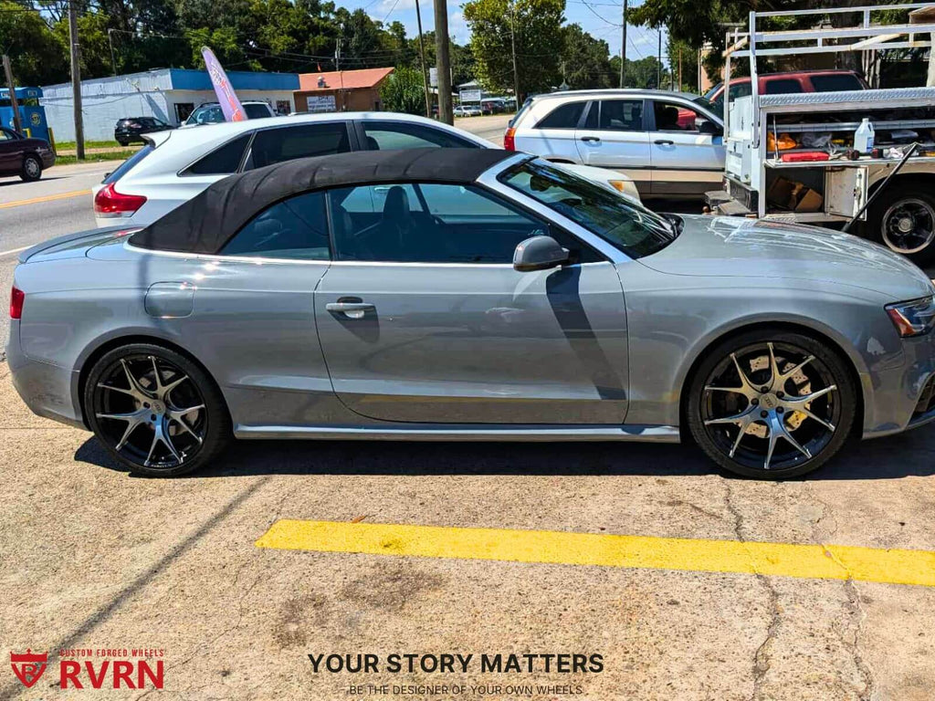 2014 Audi RS5 on RVRN 20” Gloss Black & Gunmetal Wheels RV-MR05
