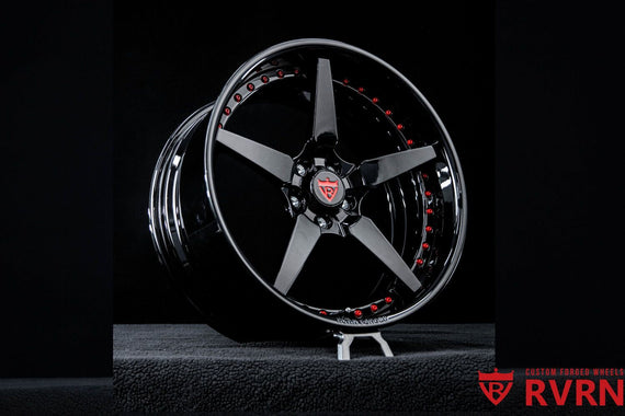 2020 Dodge Charger Scat Pack 5 Spoke Black Wheels: RV-DF14