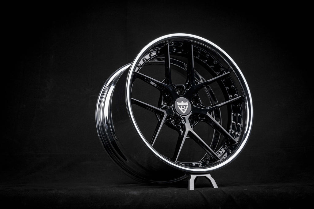 1994 Ford Mustang GT Chrome and Black Wheels: RV-DR08D