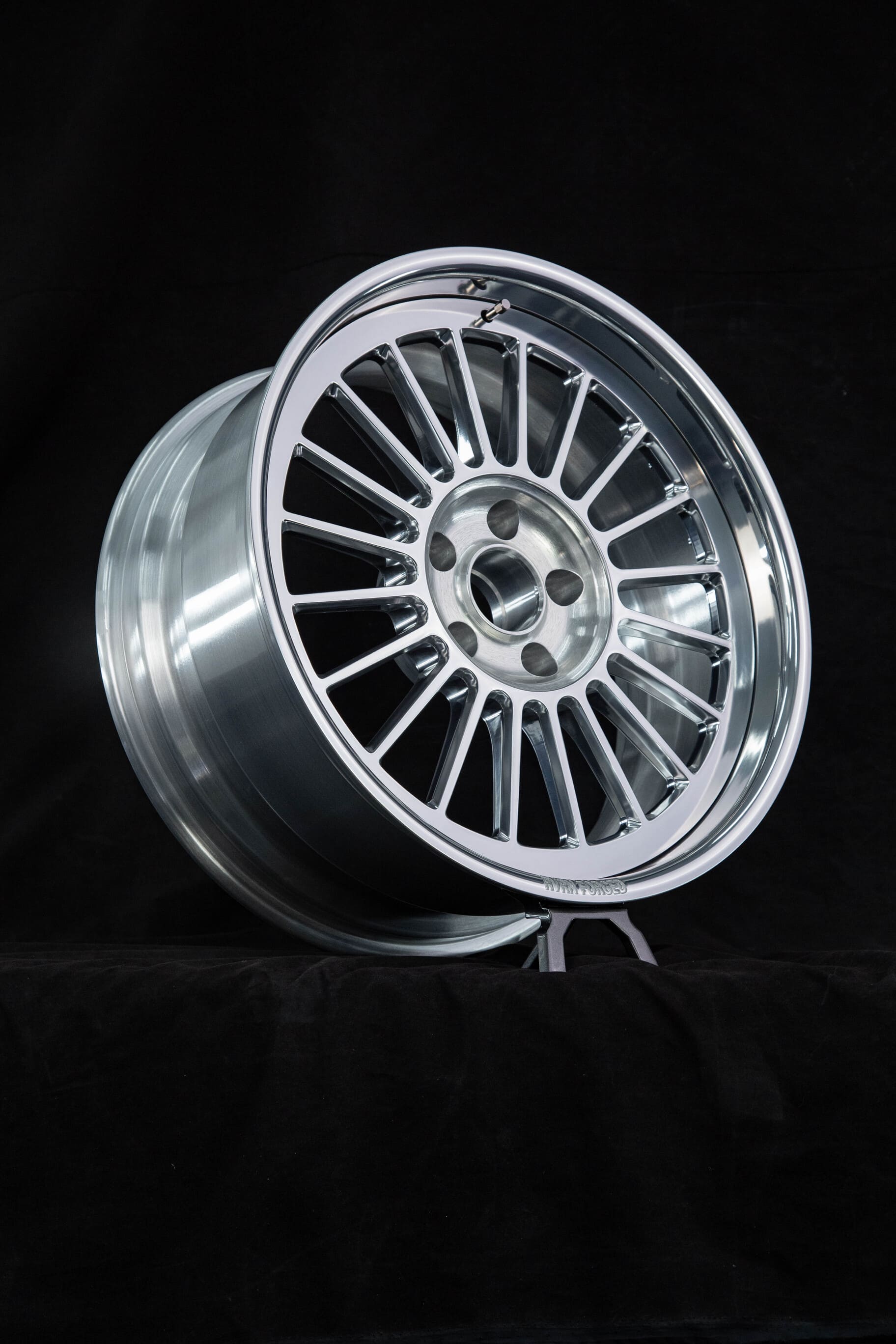 RV-HR88 polished aluminum barrel with hidden hardware