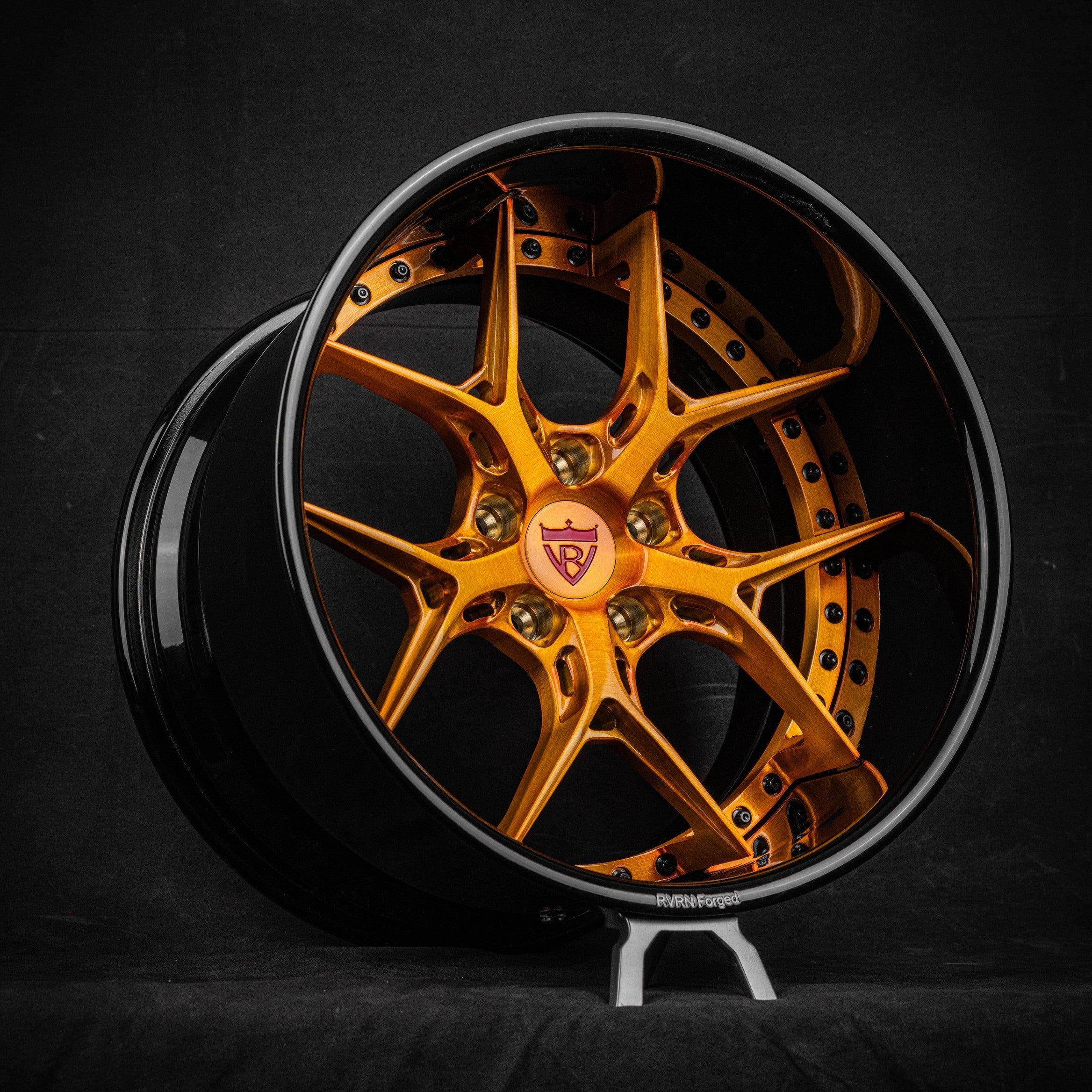 1967 Chevy Camaro DR08D Copper Black custom forged RVRN Wheels