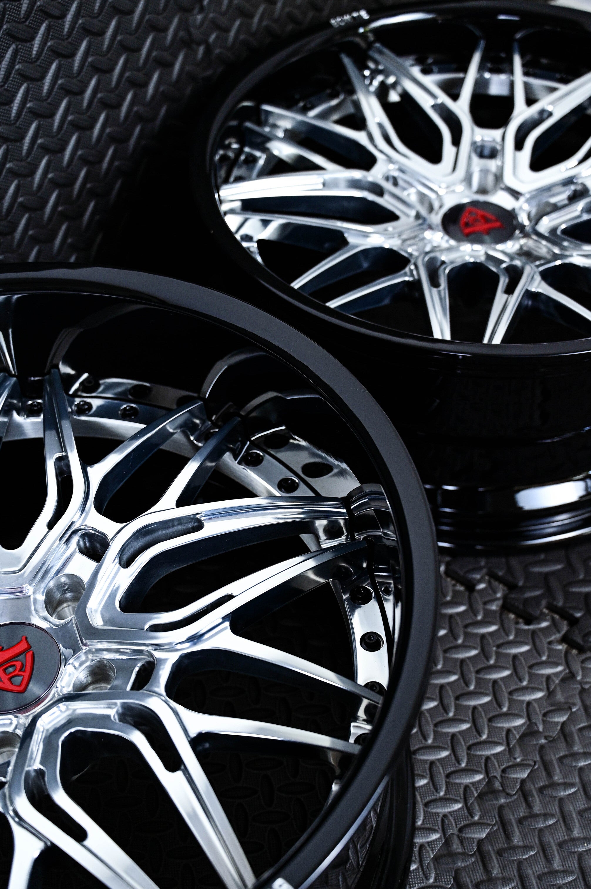 1972 Camaro Aftermarket Wheels-Custom Forged 2pc Deep Dish Polish and Black Rims-T081 Series