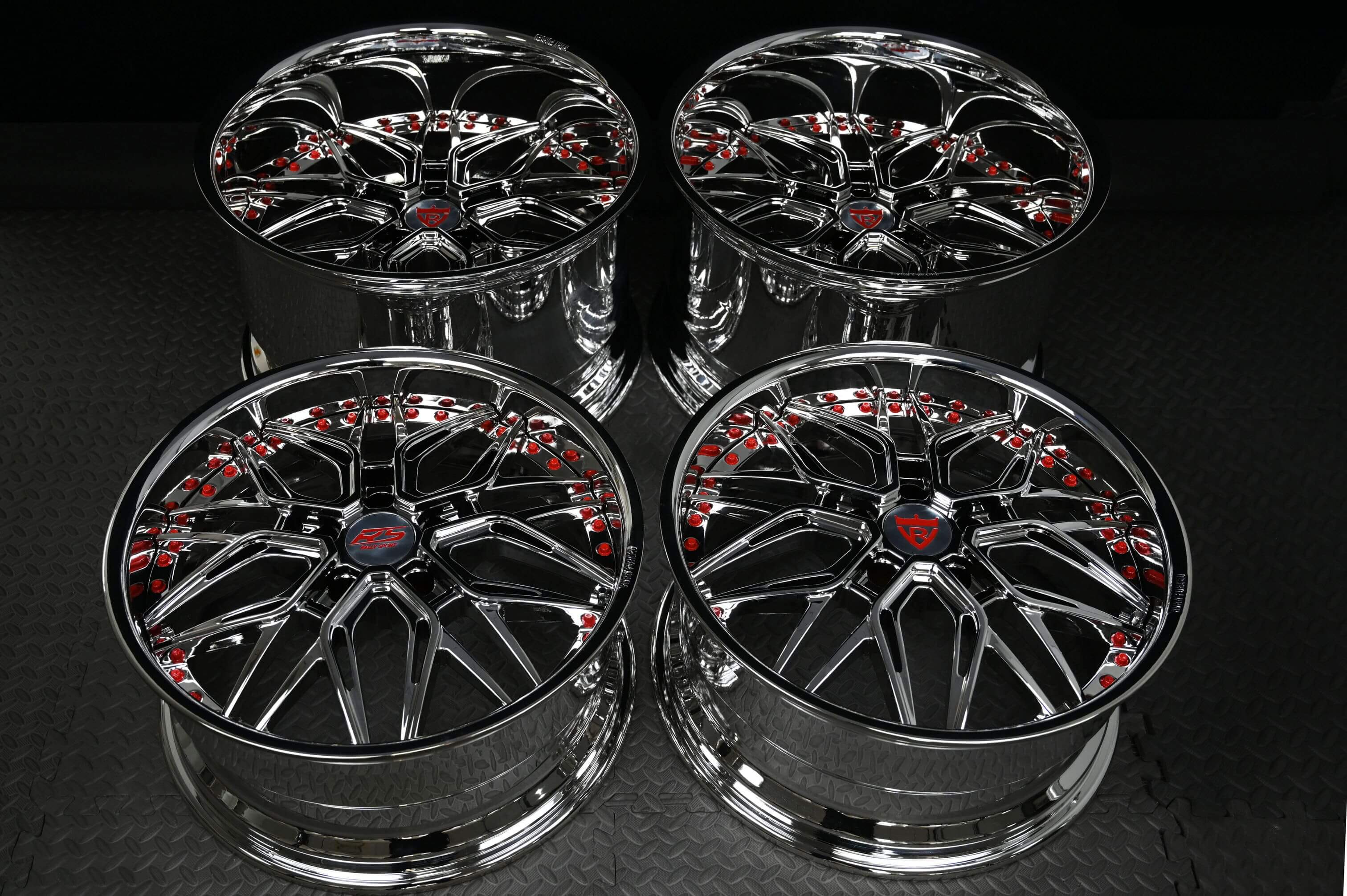 Deep dish chrome wheel design on 1973 Camaro by RVRN