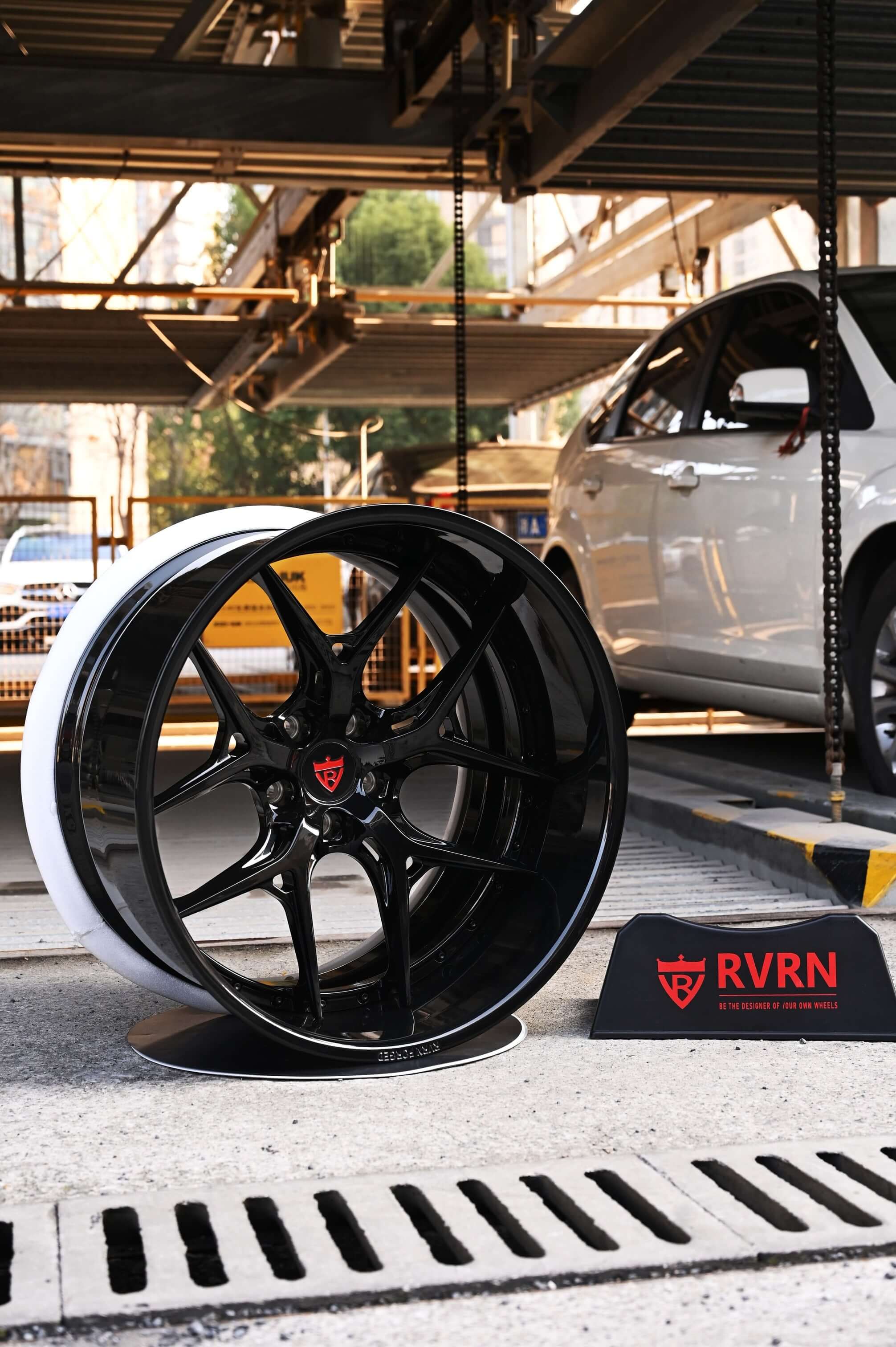 Chevy C10 Custom Aftermarket Wheels-Gloss Black Deep Dish Concave Forged Rims-RVRN Forged RV-DR08D Series
