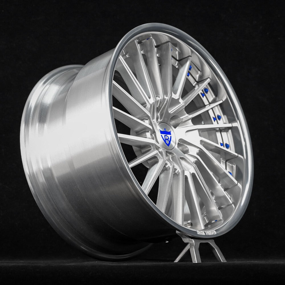 1998 Toyota Aristo custom forged wheels brushed aluminum front view