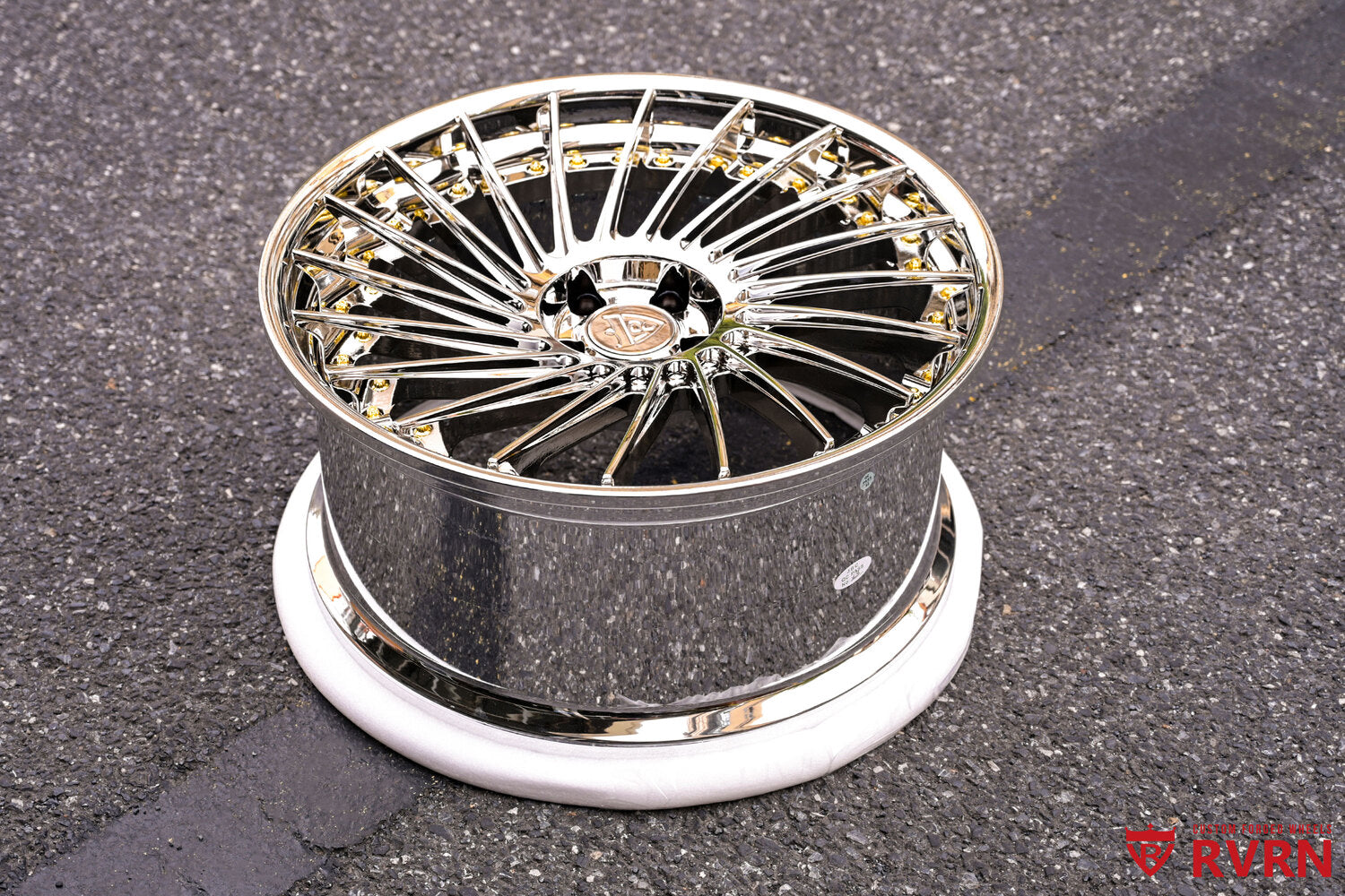Mercedes Benz CL600 deep dish chrome forged rims custom side angle