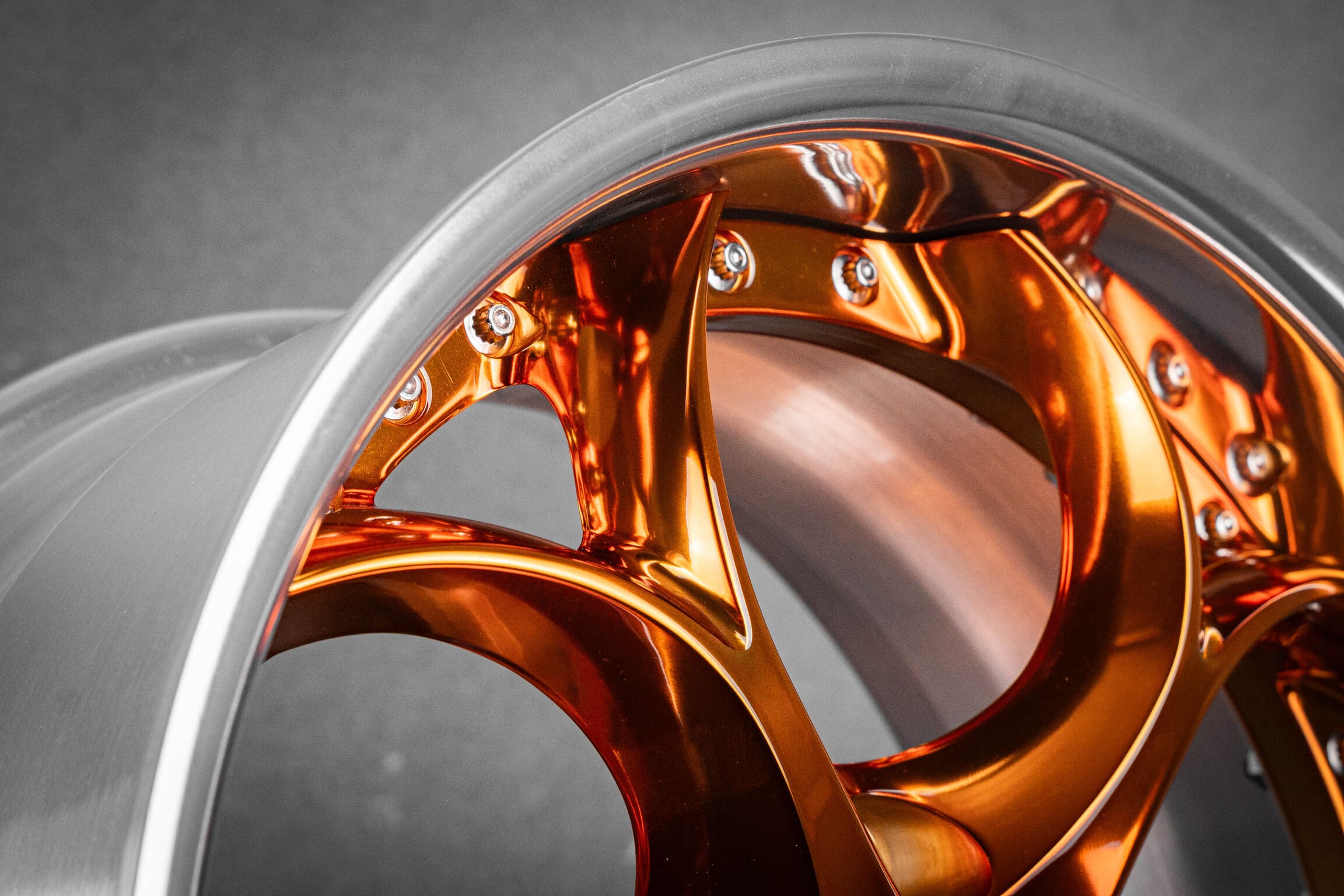 Design your own C6 Z06 wheels – deep dish orange chrome forged rims
