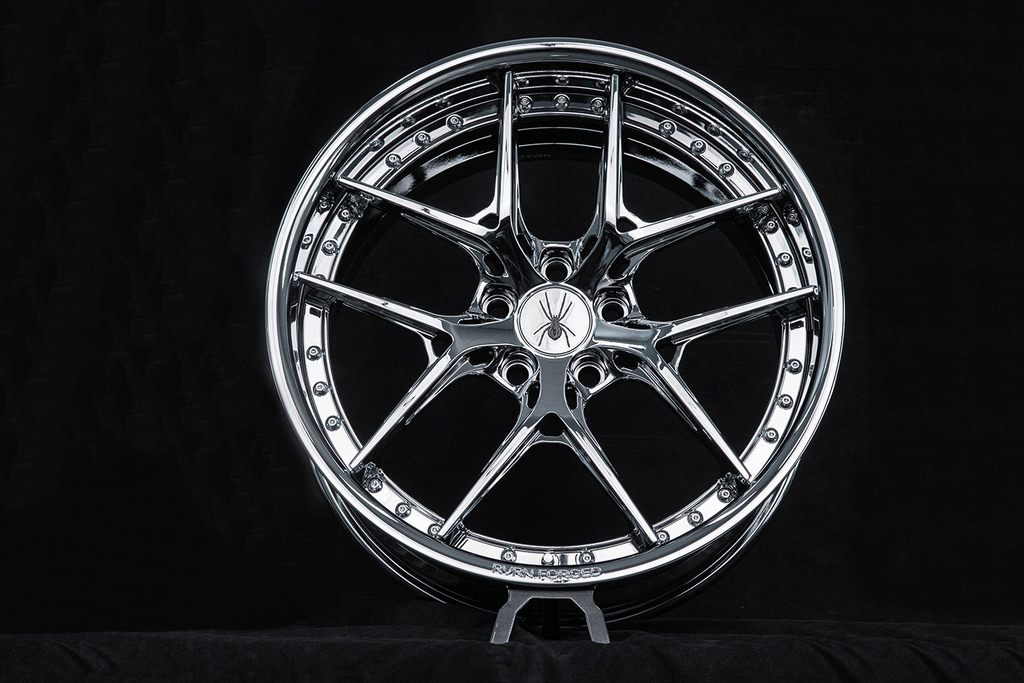 2012 Chevy Camaro SS with RV-DR08D deep dish chrome forged wheels, front angle