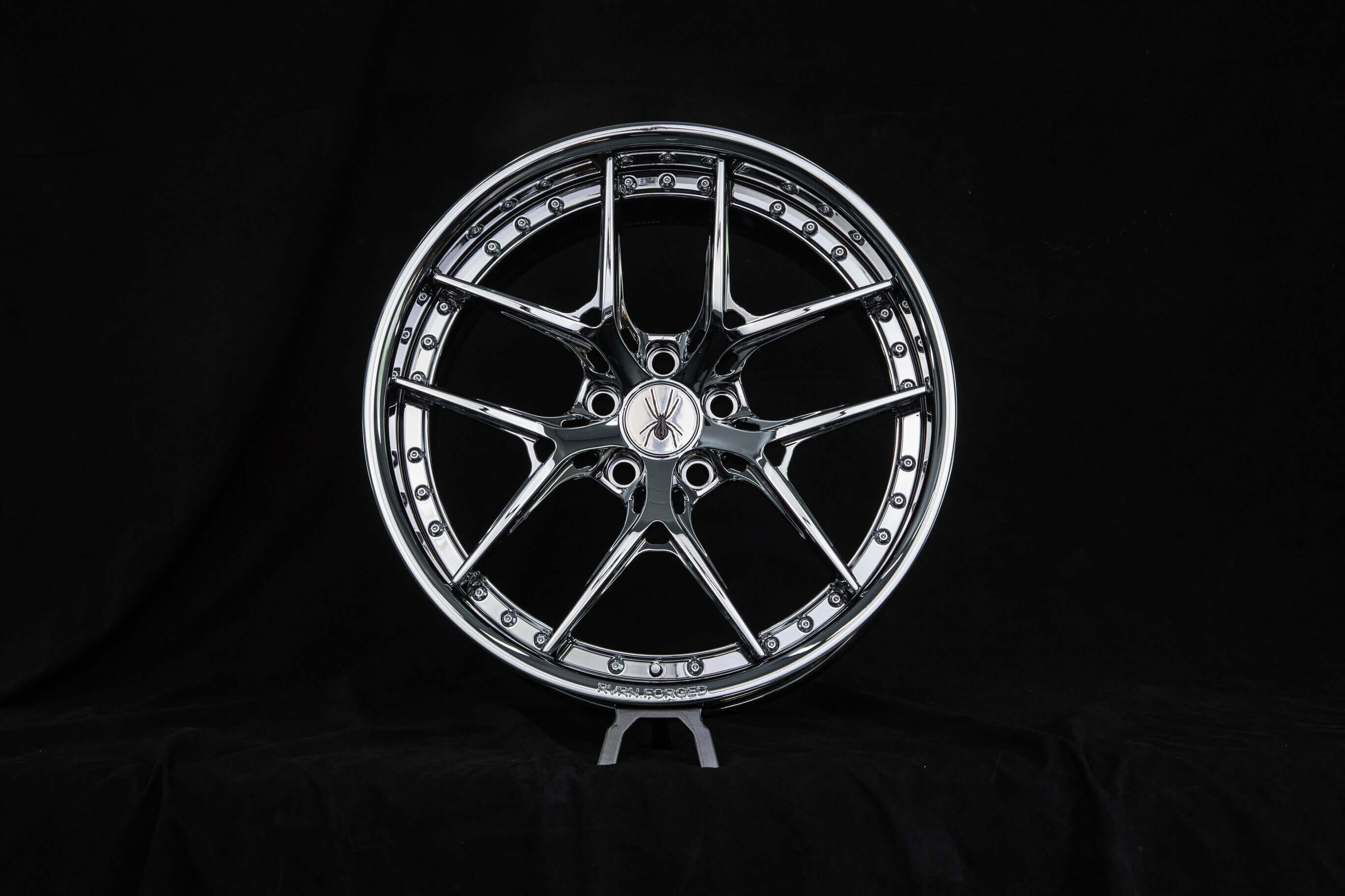 Custom fitment RV-DR08D deep dish wheels on 2012 Chevy Camaro SS