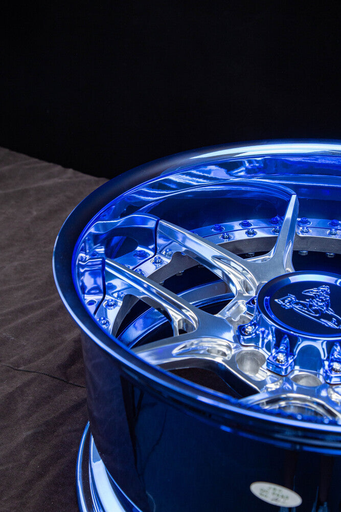 Aggressive deep dish forged rims built for 2012 Ford F250 truck