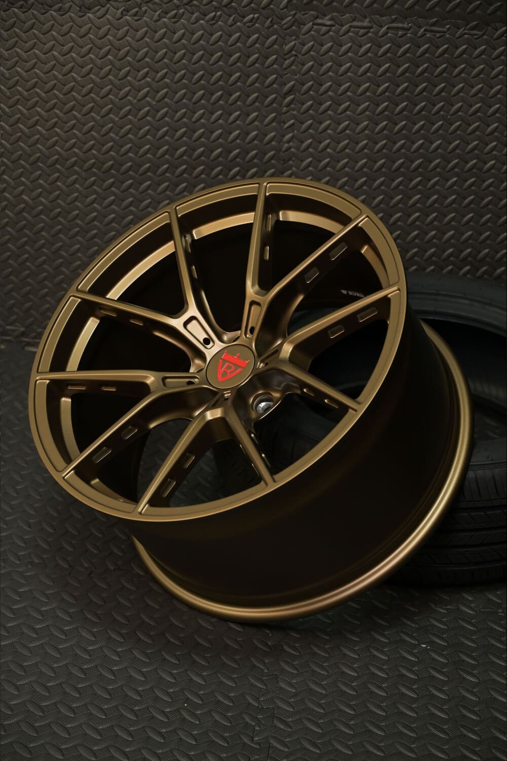 Rear angle showing concave profile of RV-MB373 wheels