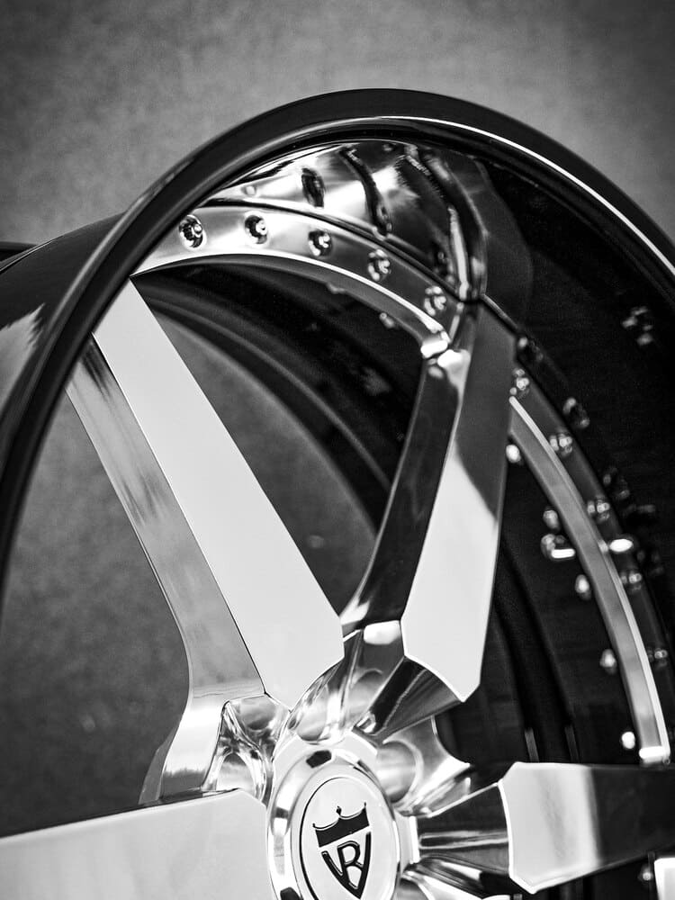 Rear view of Chevy Tahoe with deep dish RV-DF14 wheels