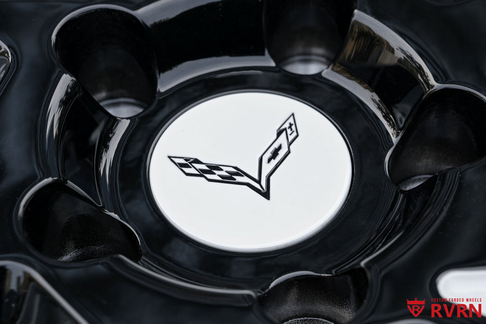 Rear wheel detail 19x10 RVRN forged monoblock Corvette fitment