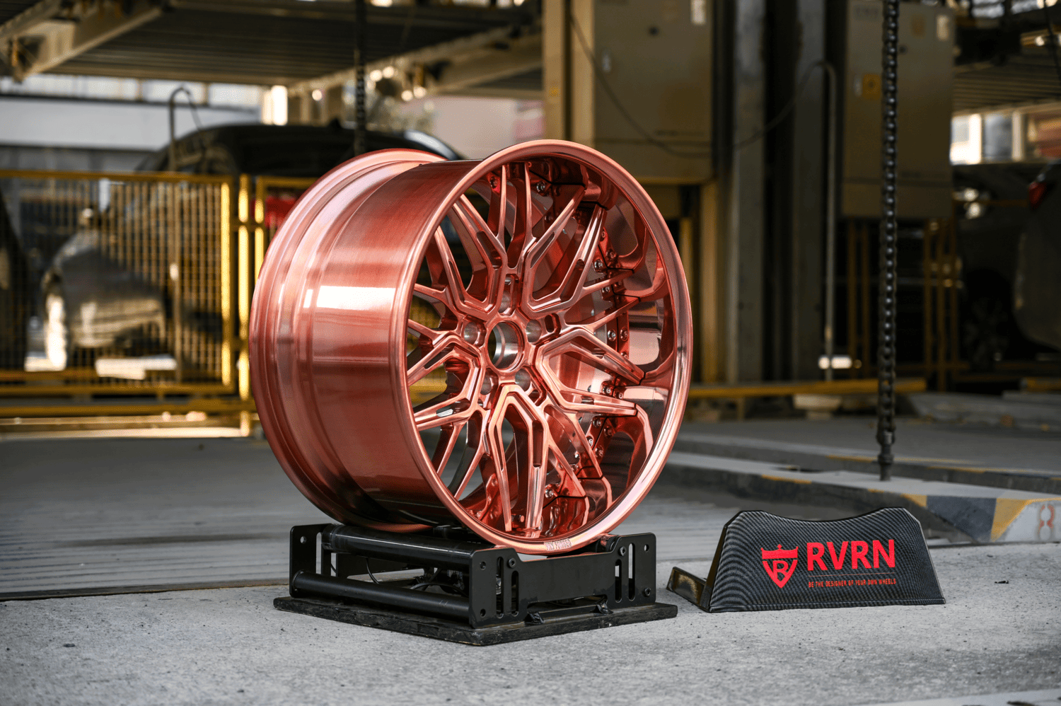 Deep dish profile of RV-T081 forged 20x11 rear wheel for 2016 Camaro SS