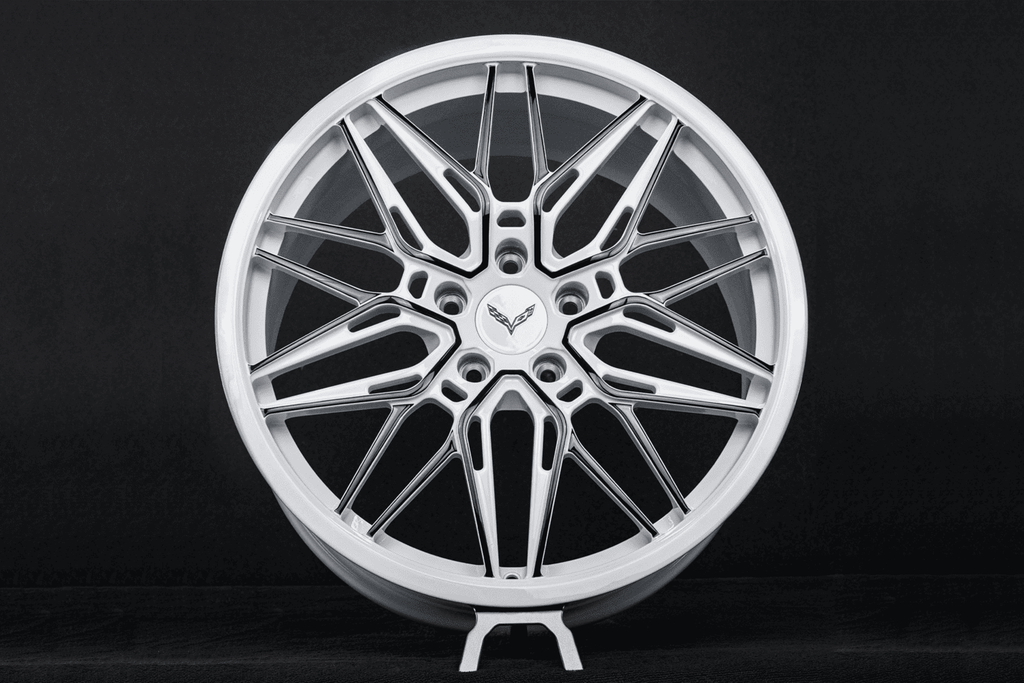 Unique forged design by RVRN – RV-MS808 for C7 Z51 in custom white and black