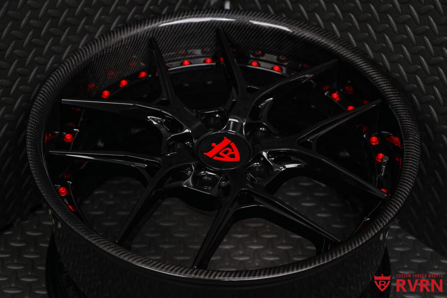 Side profile of 18x9.5 custom wheels for Subaru WRX