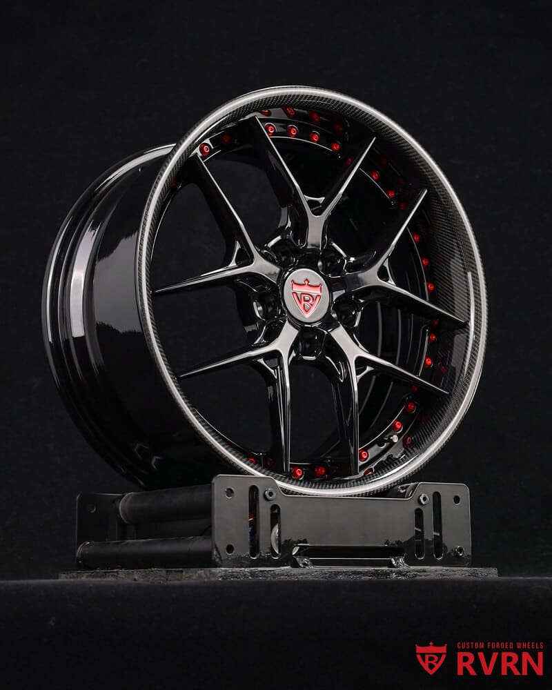 Rear close-up showcasing deep dish design for WRX performance wheels