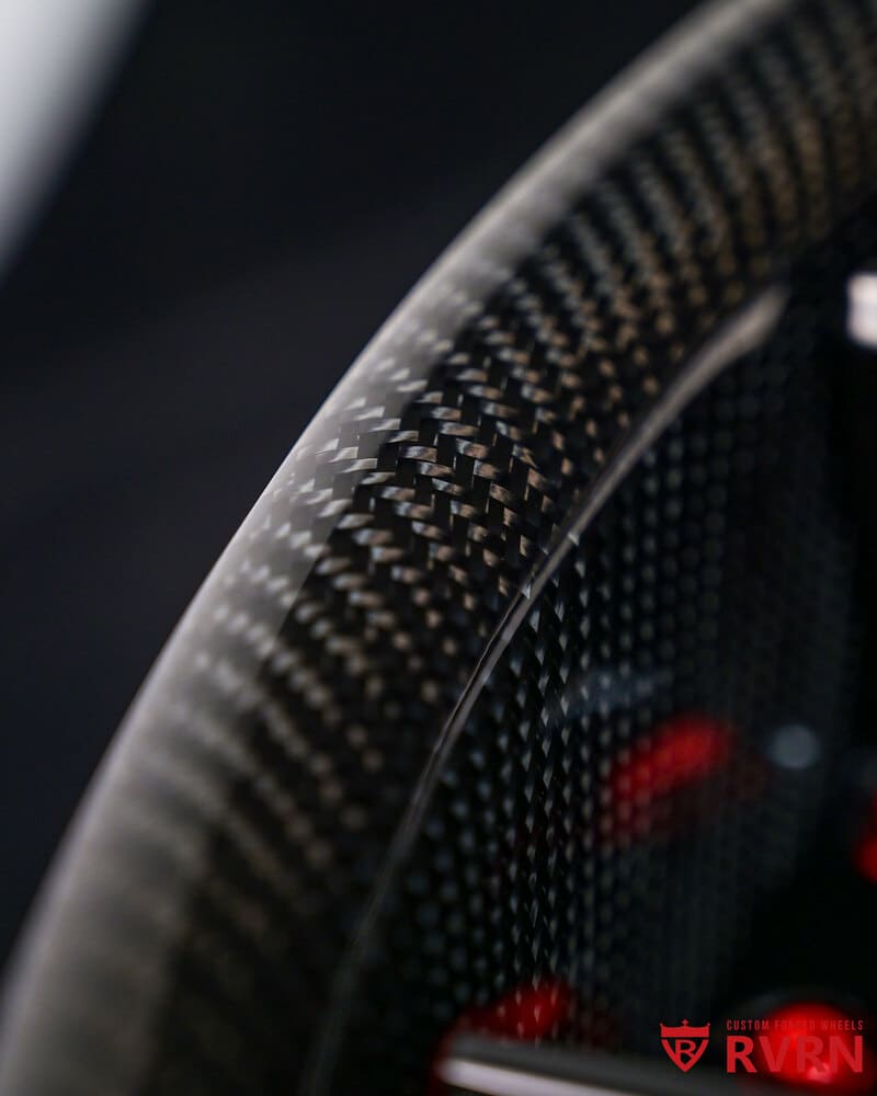 Parked 2016 WRX with RVRN RV-DR08 18x9.5 wheels