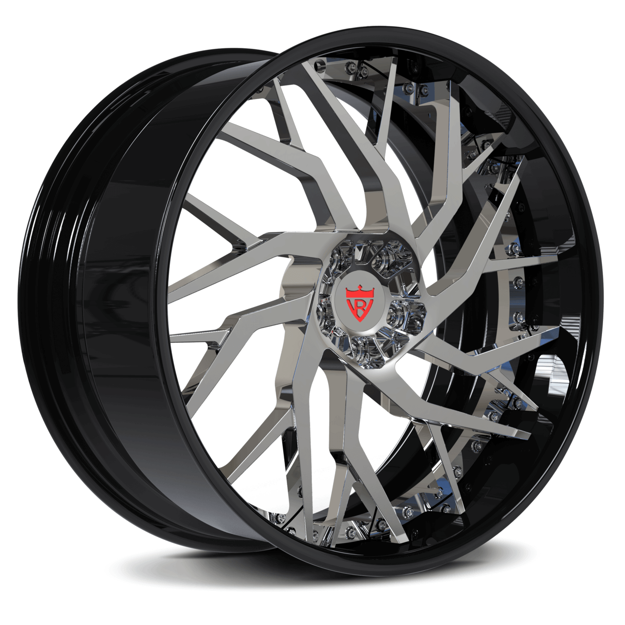CUSTOM FORGED 2-PIECE DEEP CONCAVE WHEELS RV-DM01 black wheel designed for mercedes amg wheels by RVRN Wheels