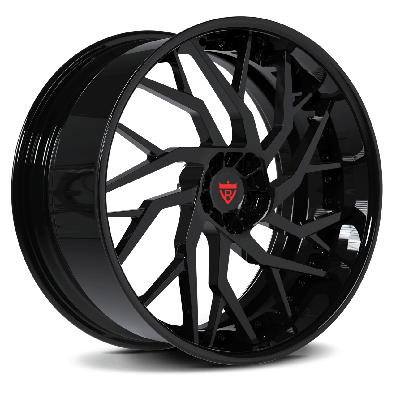 Gloss black custom forged 2PC wheel RV-DM01 for 22-inch mercedes-benz s-class amg wheels, deep concave wheels
