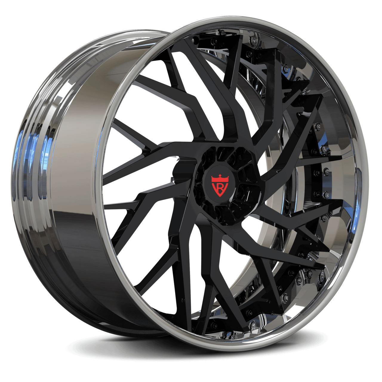 Black and chrome 22inch staggered fitment for mercedes-benz s-class amg wheels, forged 2pc rims