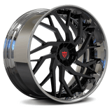 Black and chrome 22inch staggered fitment for mercedes-benz s-class amg wheels, forged 2pc rims