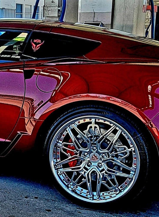 Design your own C7 Corvette wheels with RVRN RM-01 forged chrome rims