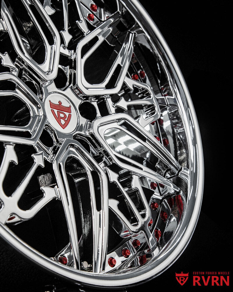 Corvette C7 Grand Sport forged wheels RM-01 chrome setup