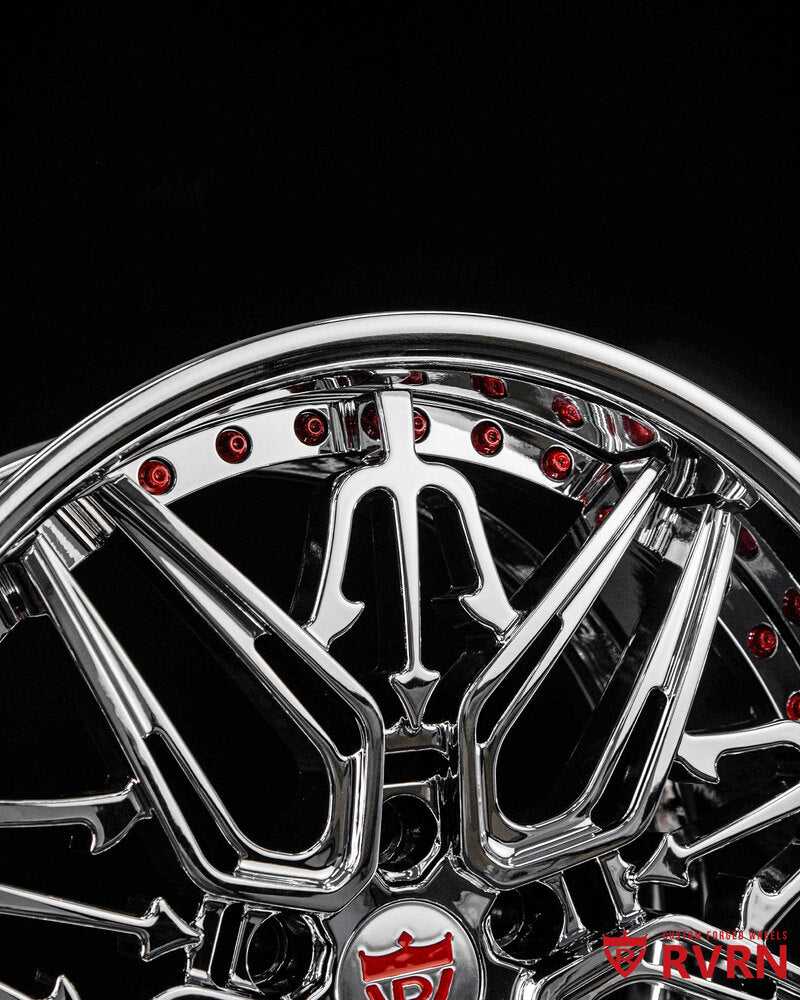 Corvette C7 Grand Sport chrome forged wheels side view