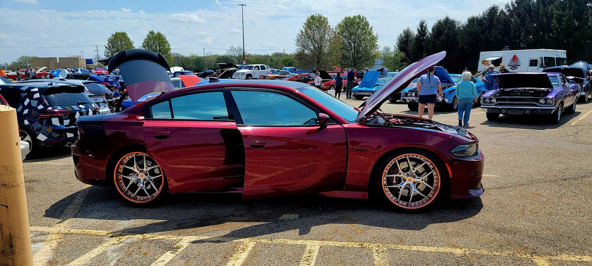 2018 2018 dodge charger 392 wheels RV-DR08 Forged 2-Piece Series, rocking 22inch staggered size, machined from aerospace-grade forged 6061-T6 aluminum alloy, rose gold deep dish rims