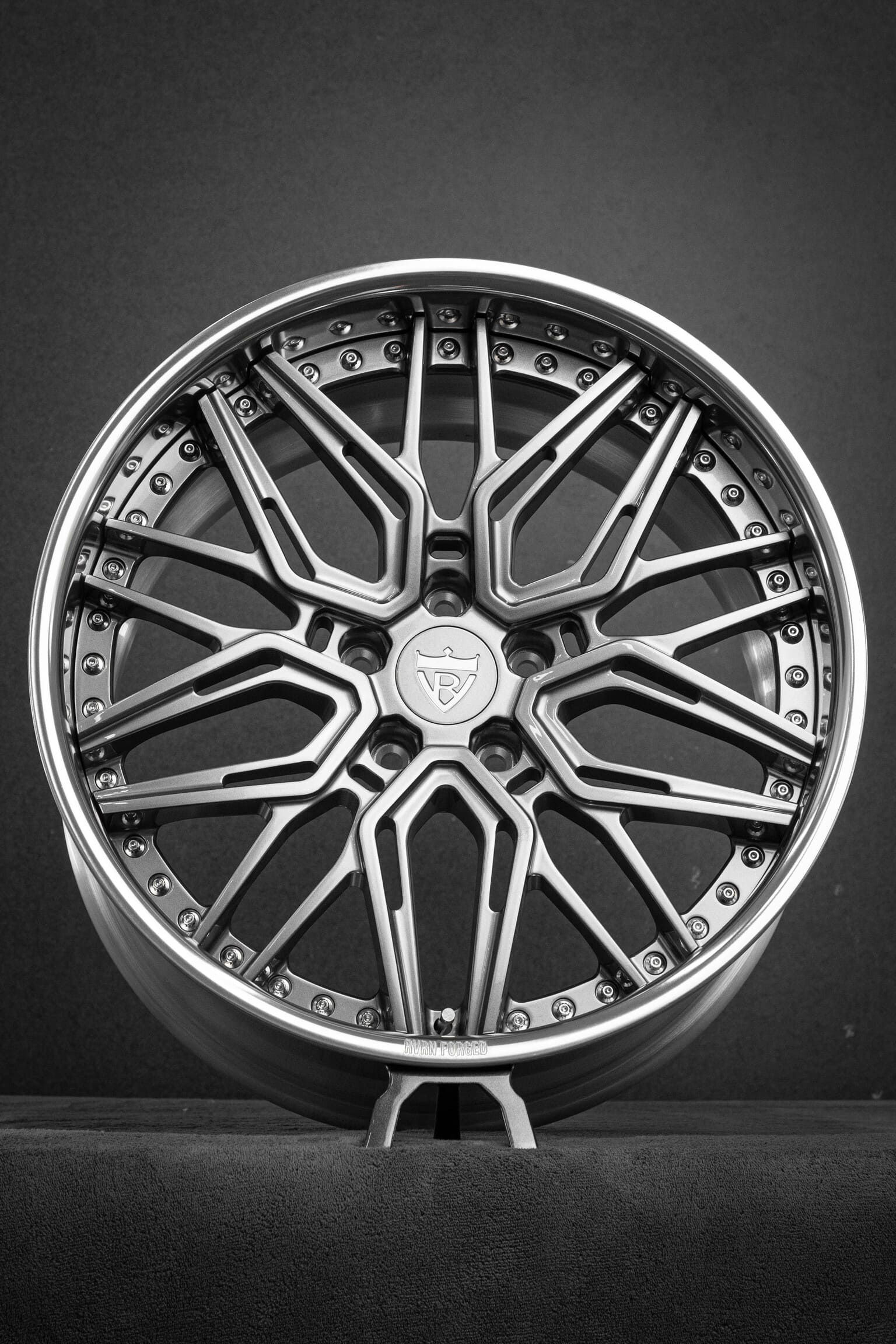 Polished deep dish forged wheels for Camaro muscle builds