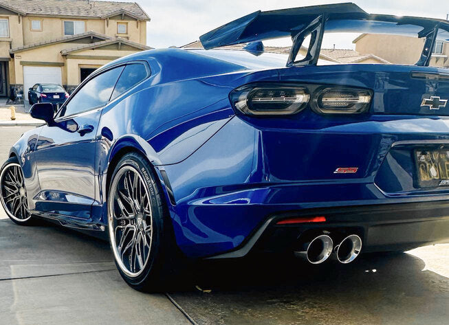 RVRN RV-T081 polished aluminum forged wheels on 2020 Camaro