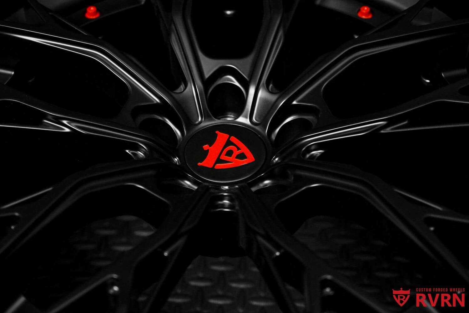 Matte black finish of RV-DC04 custom forged wheels for 2020 Camaro, highlighting sleek design.