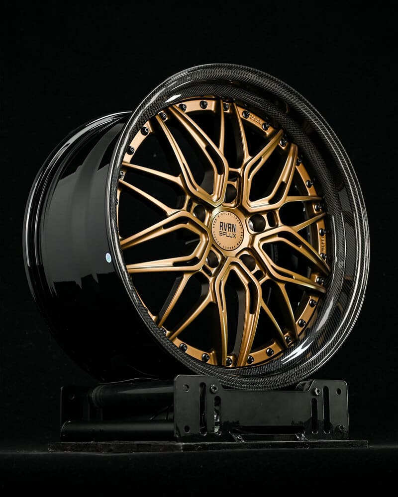 Forged Porsche Cayman wheels RV-T081 20x10.5 rear size detail
