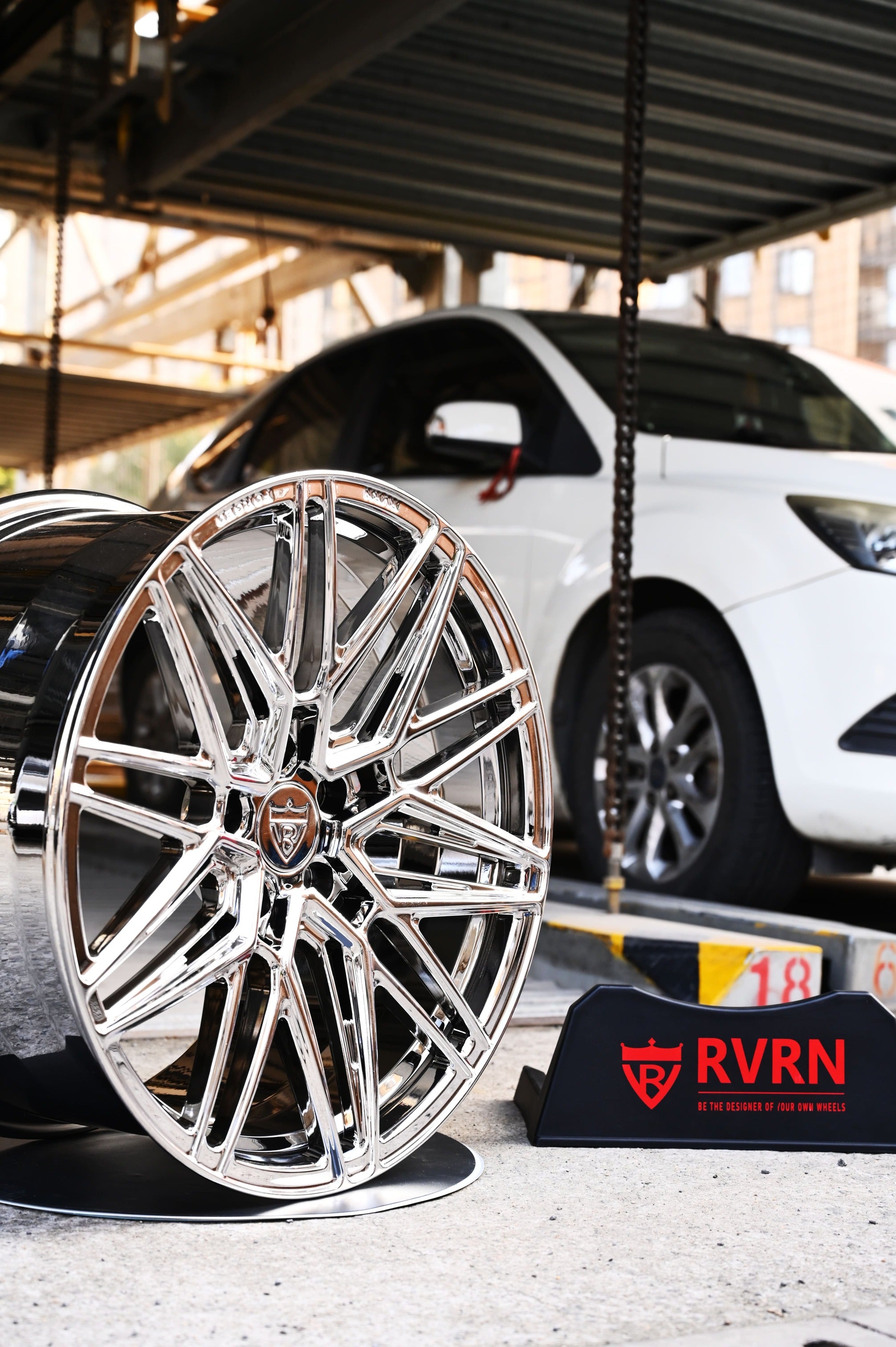 c8 corvette with aftermarket wheels-RVRN custom forged chrome monoblock rims
