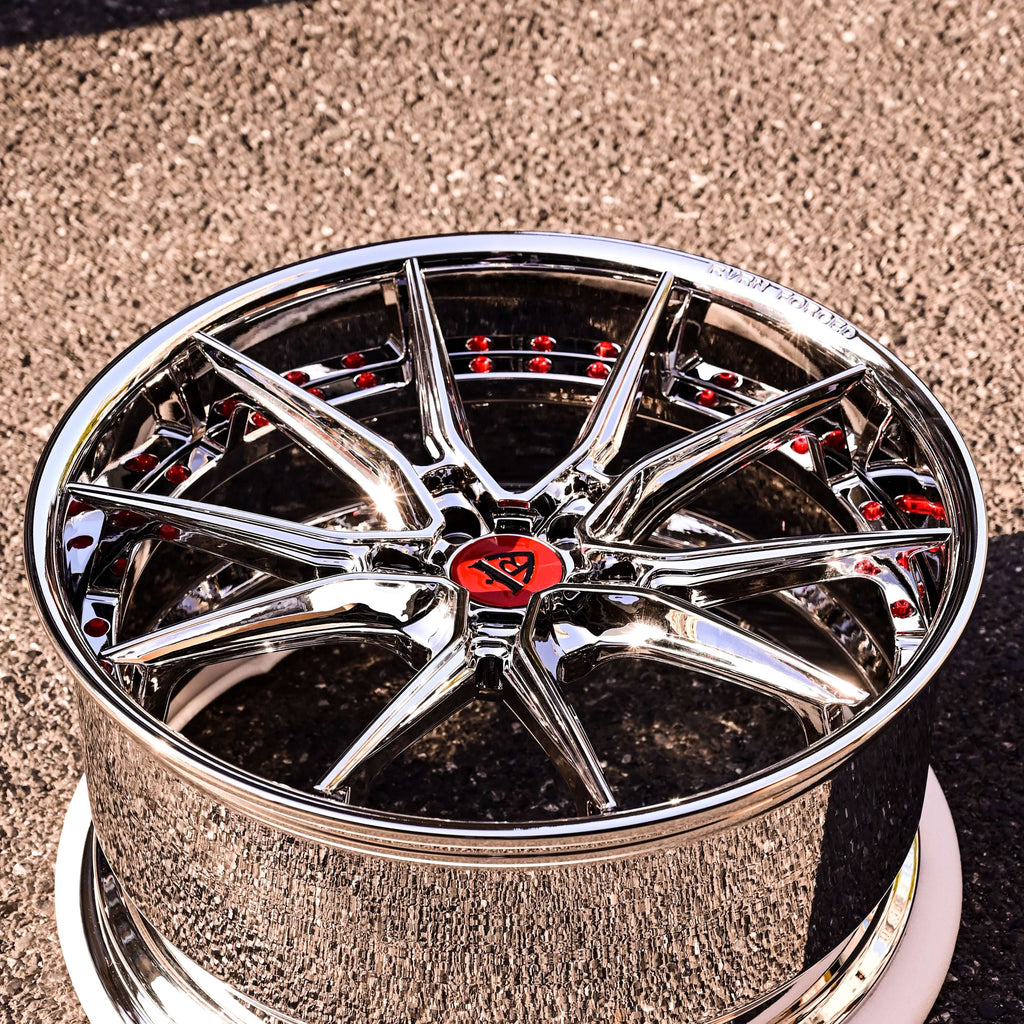 2021 Corvette C8 Chrome Rims-Aftermarket Performance 2-Piece Wheels RVRN Wheels RV-DB082 Series