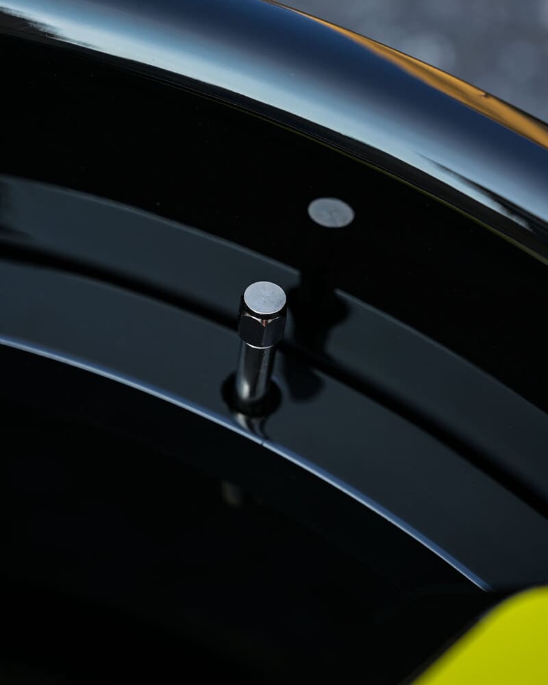Design your own wheels – custom color-matched Corvette C8 rims.