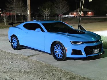 2022 Camaro ZL1 custom wheels-camaro rapid blue aftermarket rims-RVRN Wheels DR08 Series