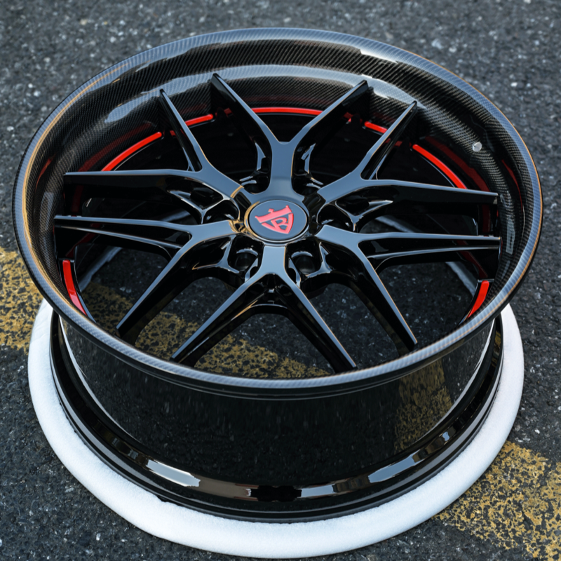 RV-DR08D gloss black Shelby F150 wheels front view - 22x10 design your own wheels
