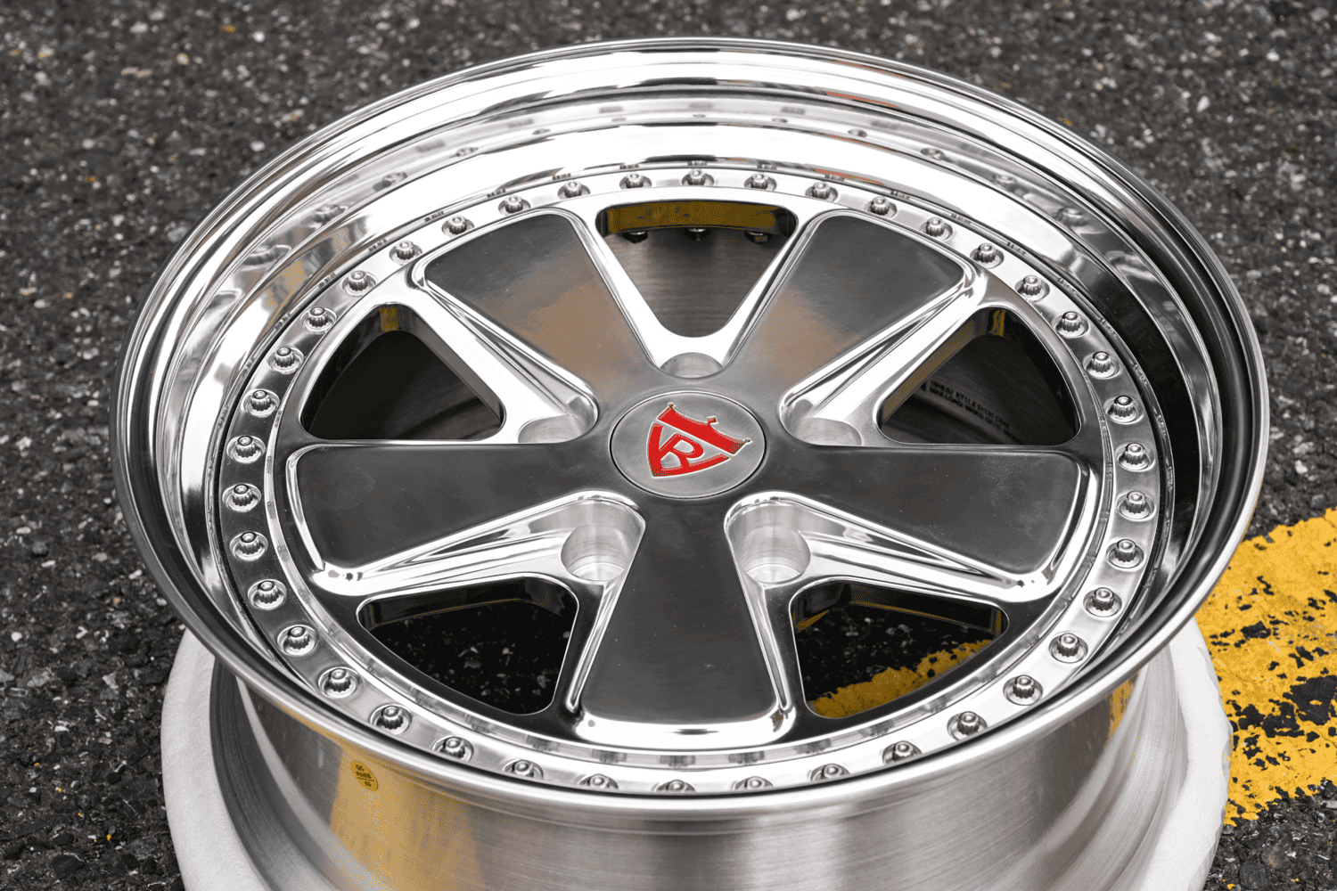 Custom 5 spoke Porsche 911 front wheel – RV-DV70, 20x8.5 polished forged aluminum