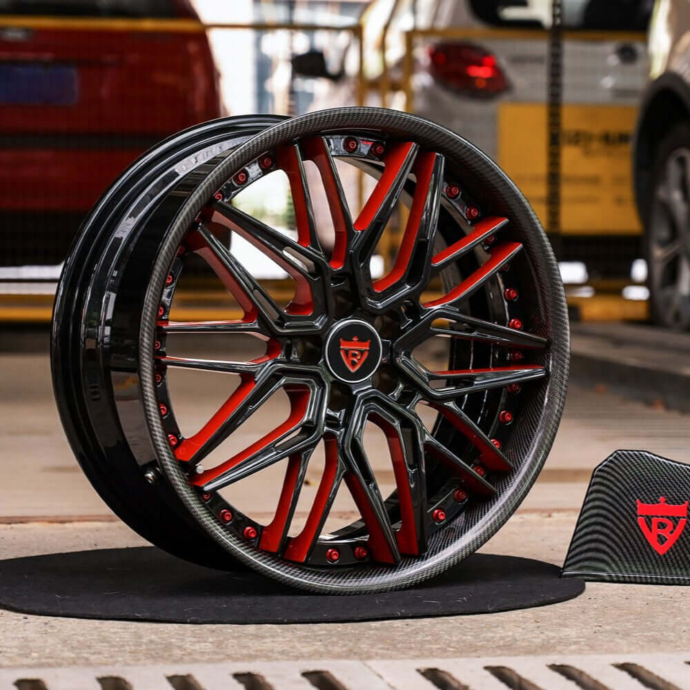 2023 Campagna T-Rex with custom RV-T081 deep dish wheels, front angle view