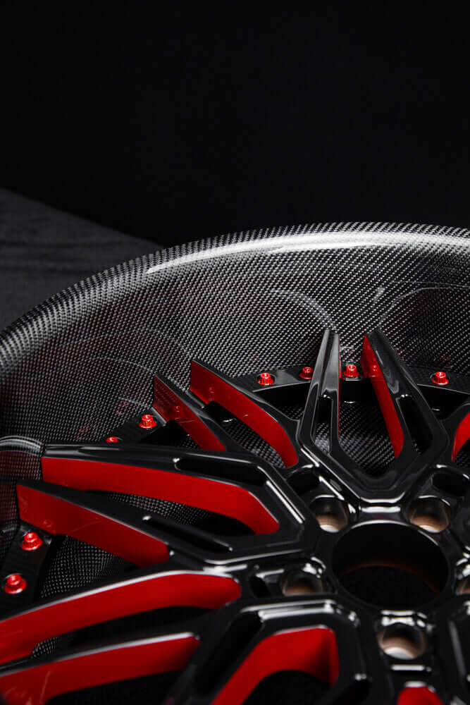 Rear wheel 20x11 forged deep dish for T-Rex in gloss black finish