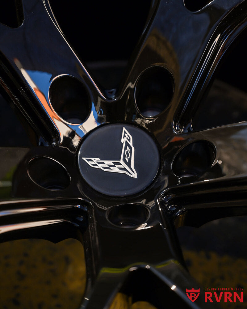 RV-MC24 concave black wheels barrel detail forged Corvette fitment