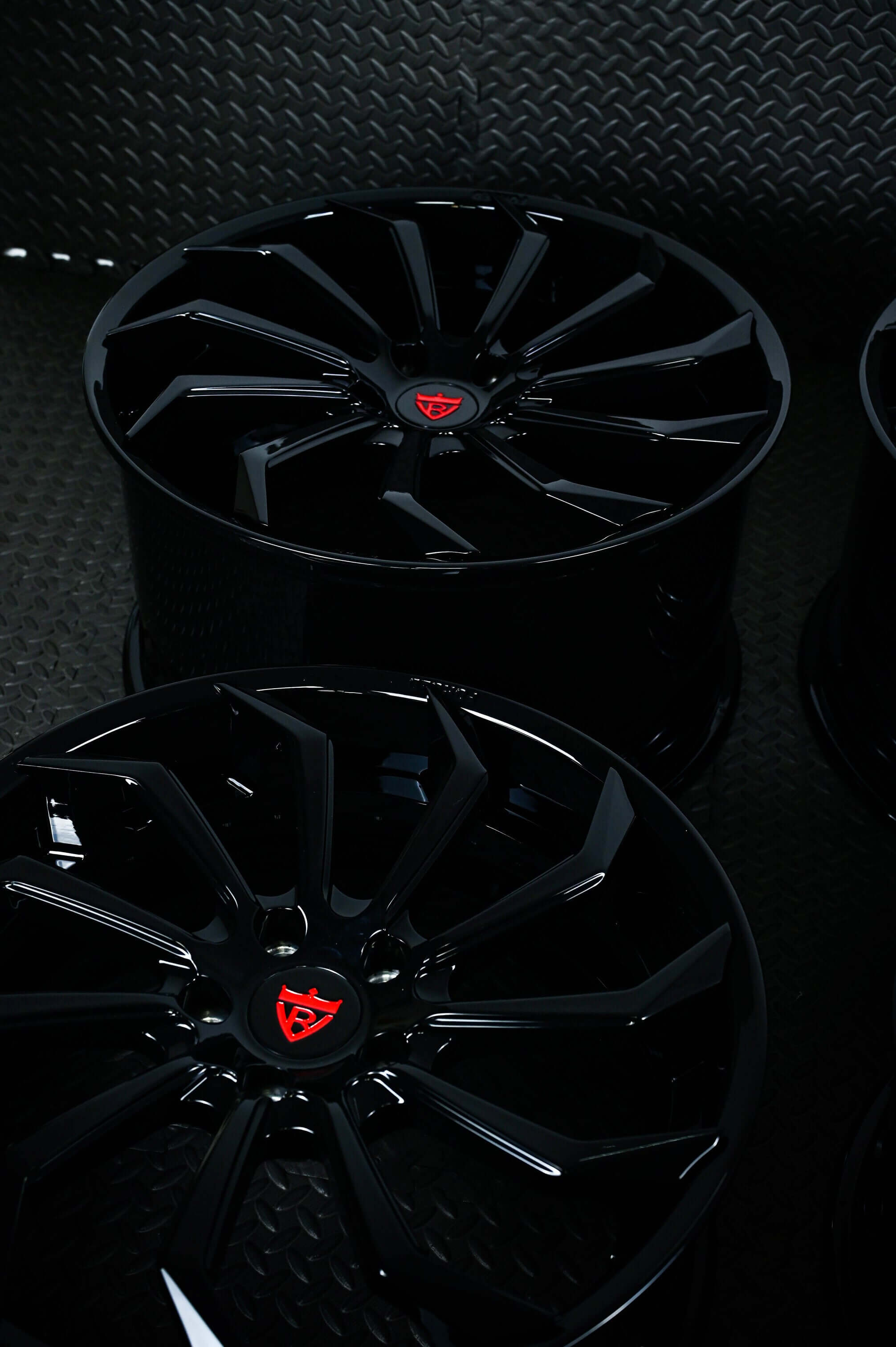 2023 Corvette C8 2-Piece Gloss Black Custom Forged RNRN RV-DC01 Series Wheels