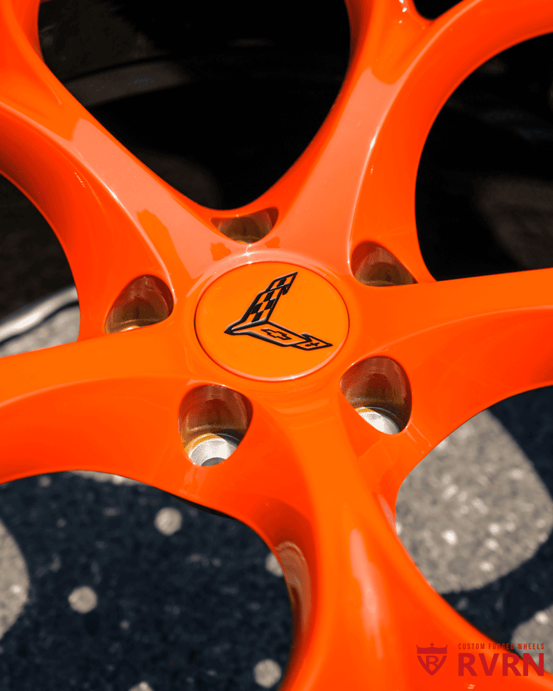 Deep lip styling on RV-MS016 forged wheels for 2024 Corvette C8 Z51